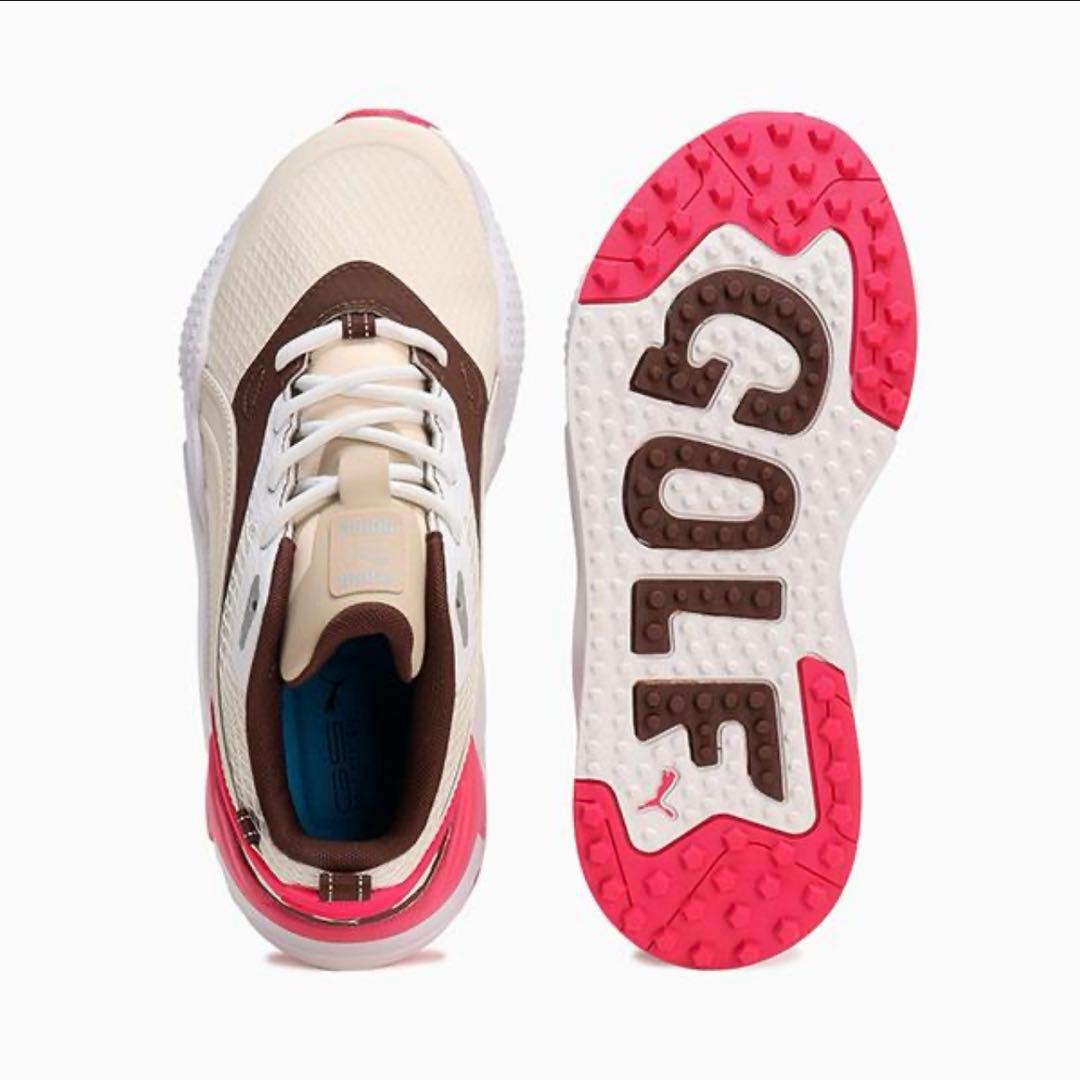【ほぼ新品】防水 PUMAゴルフレディースシューズ23.0