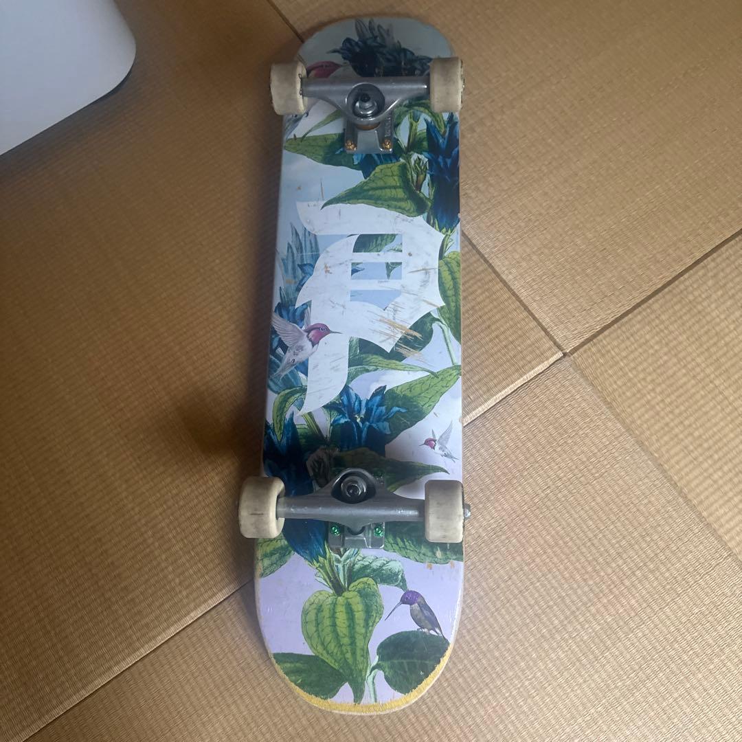 イエローデッキ 植物柄 スケートボード コンプリート