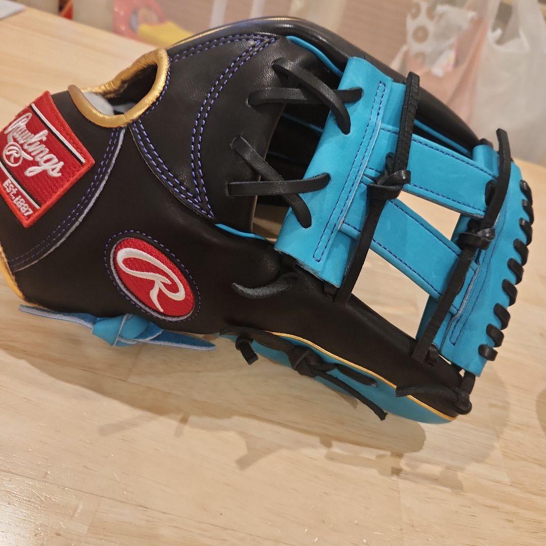 Rawlings オーダー 軟式グローブ 黒/青