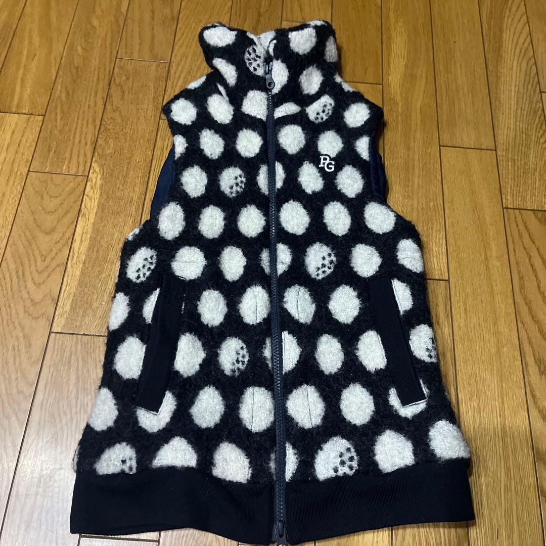PEARLYGATESドット柄 中綿ジップアップベスト