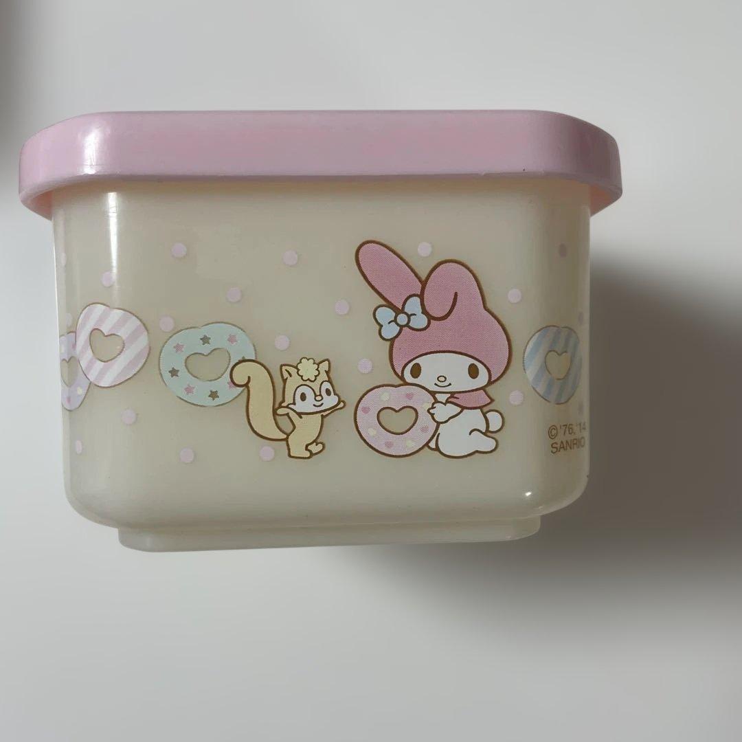 お値下げ中☺️マイメロディ プラスチック容器 2個セット　レア　レトロ　2014