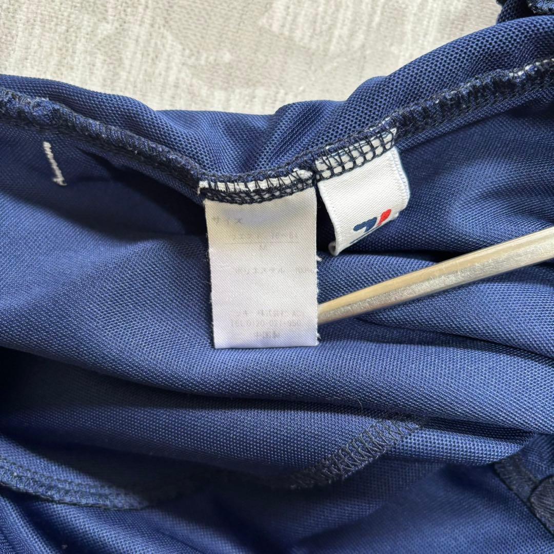 FILA ジャージ下　メンズM（ユニセックス可）　明るいネイビー　ブランドロゴ