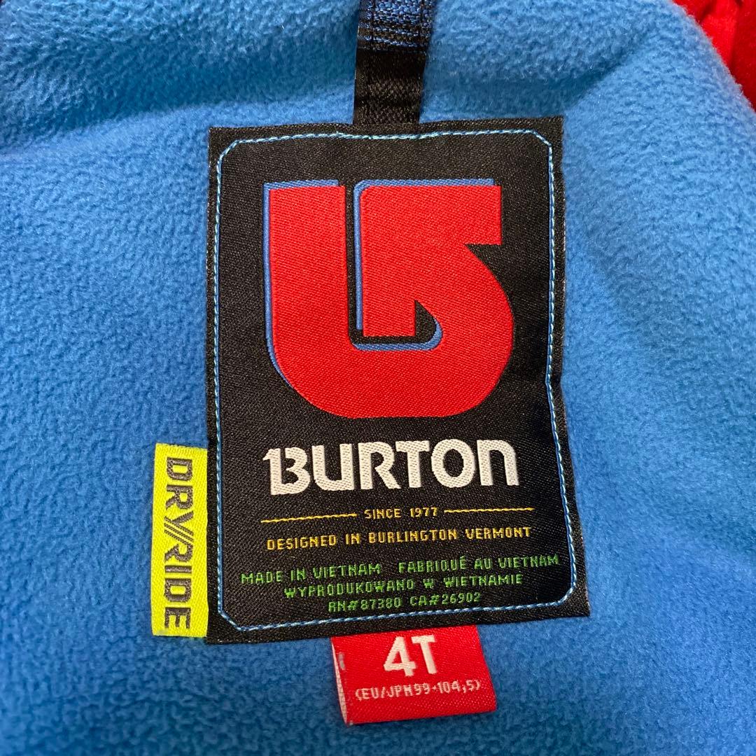 Burton スノーボードウェア 子ども用 青/赤　4T