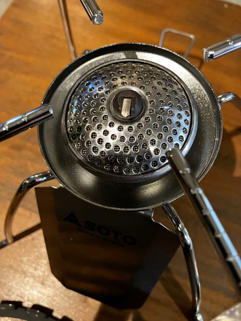 未使用　soto st-310 アシストレバー、火力調整つまみ、五徳セット　箱無