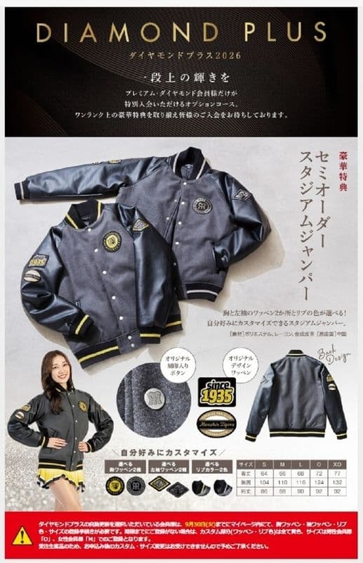 【Ｌサイズ】阪神タイガース公式FC　セミオーダースタジアムジャンパー