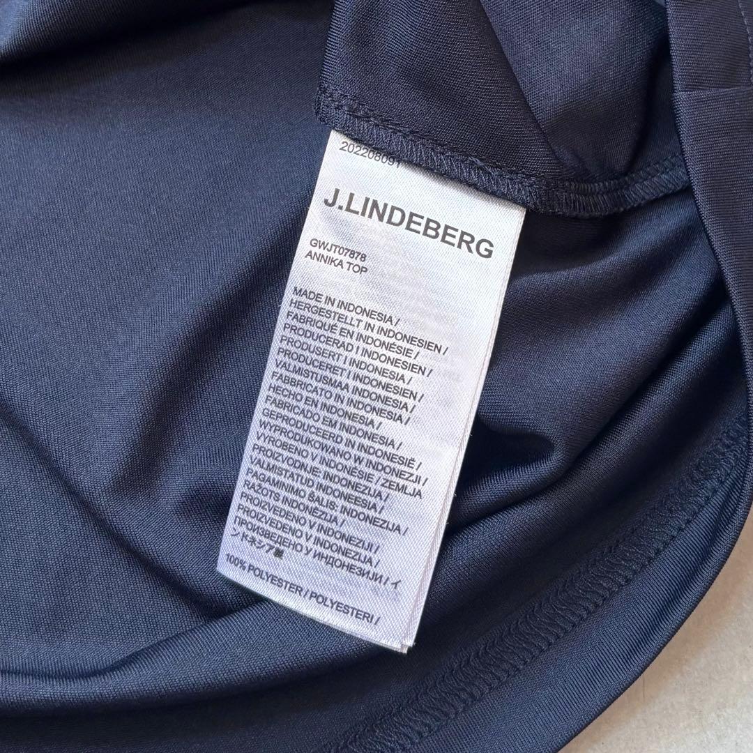 【美品】J.LINDEBERG ジェイリンドバーグ ノースリーブポロシャツ ロゴ