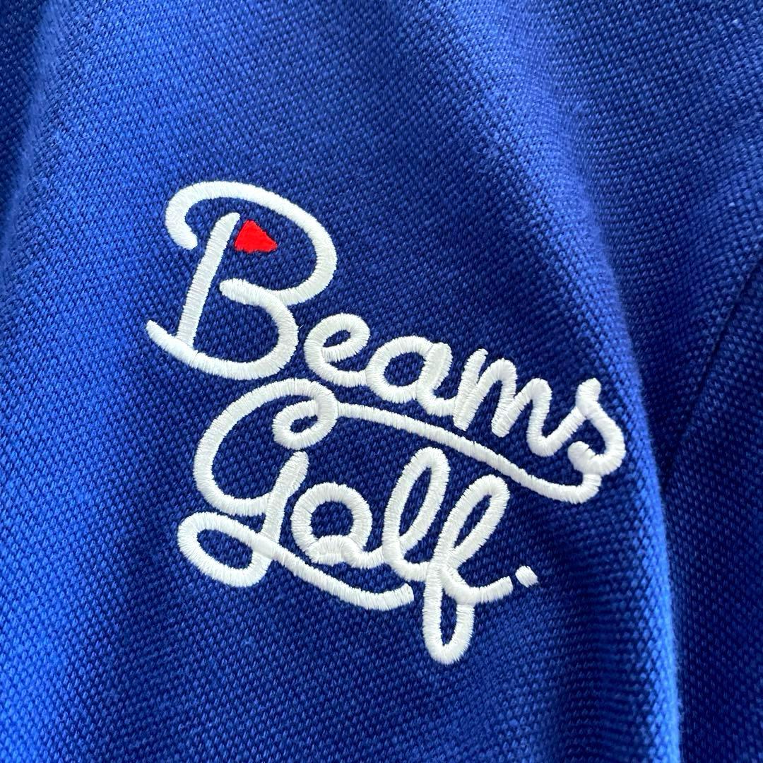 BEAMS GOLF 日本製　ゴルフ半袖ポロシャツ　トリコロールカラー