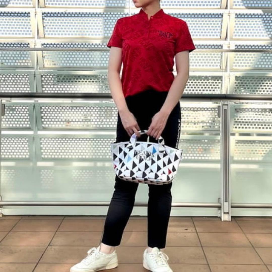 BEAMS GOLF サークルロゴ ジャカードポロシャツ