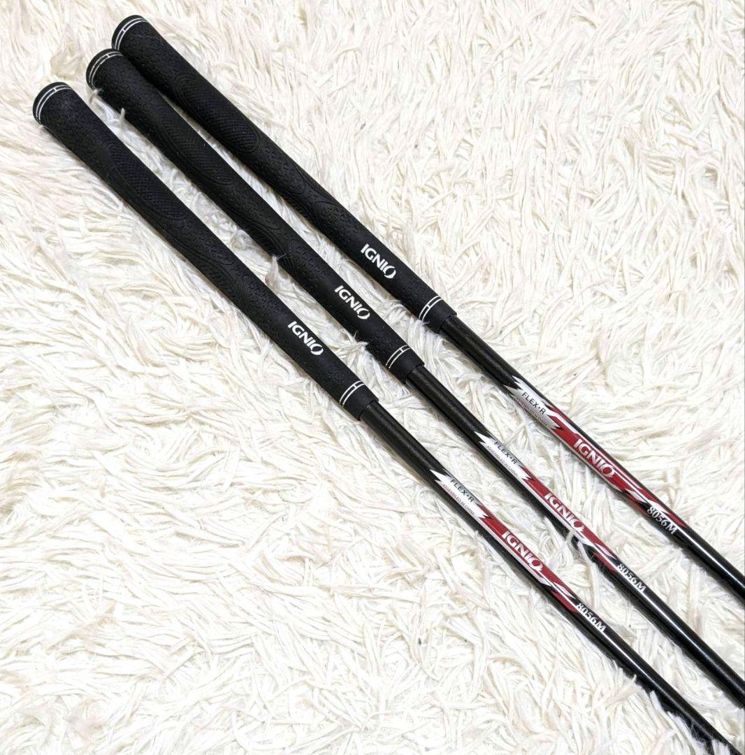 左利き レフティ IGNIO メンズアイアン 6本セット FLEX R カーボン