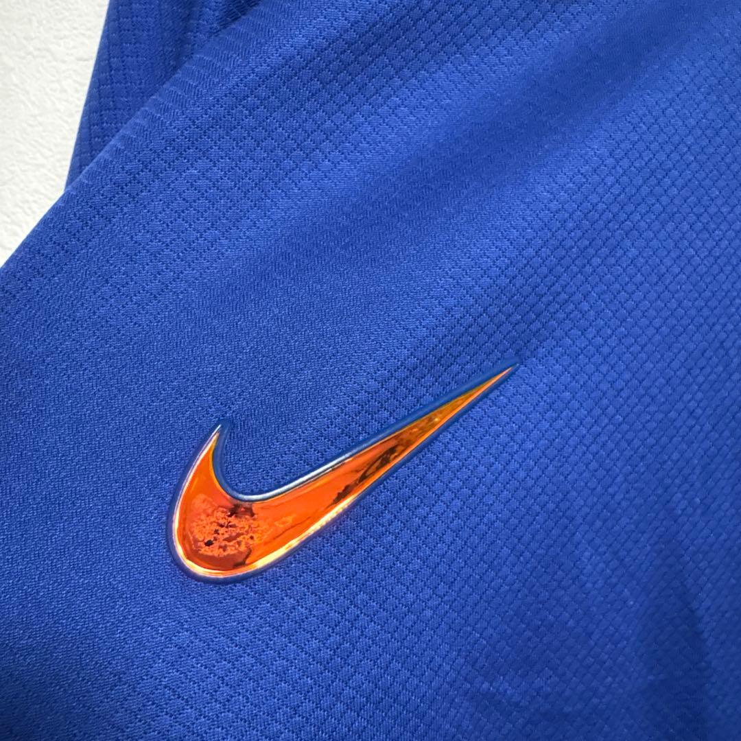 【正規品】FCバルセロナ ゲームシャツ L NIKE 青×エンジ ドリルトップ