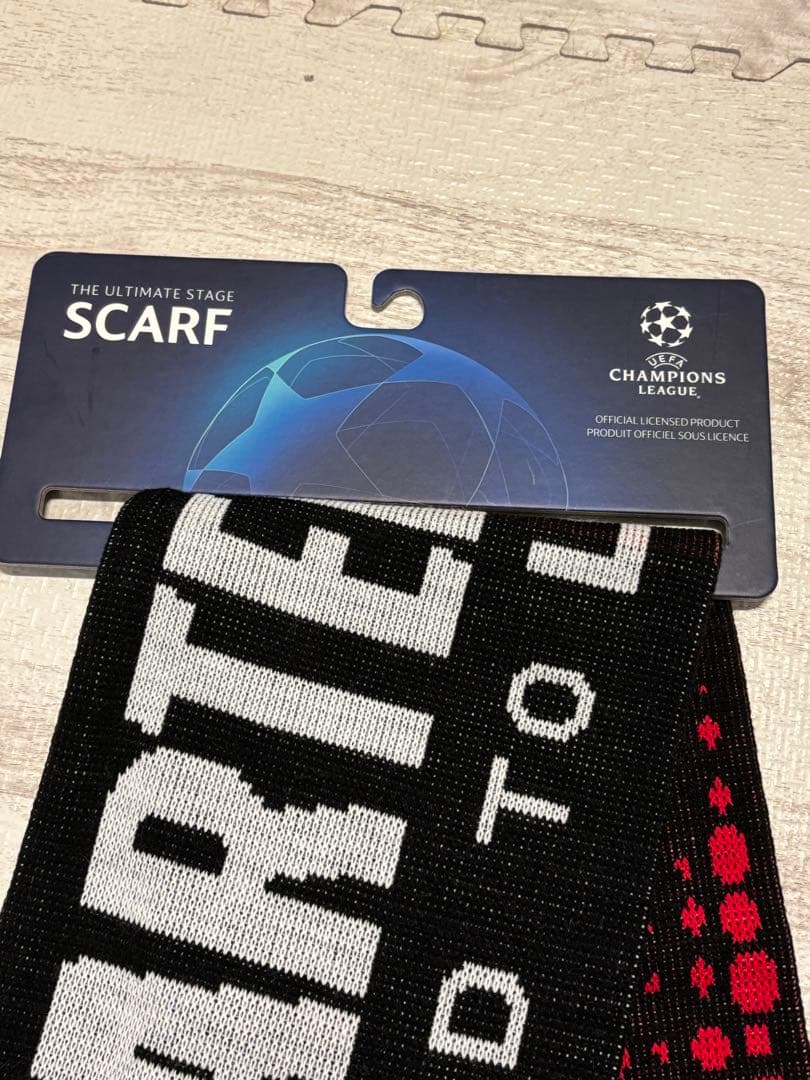 [新品未使用]FCバルセロナ・パリSG UEFAチャンピオンズリーグスカーフ