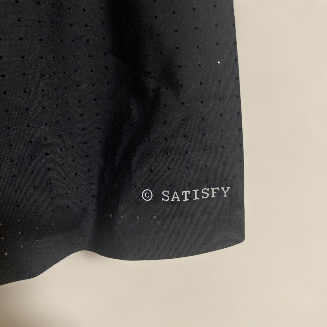 SATISFY SPACE-O MESH DISTANCE SHORTS 黒 L