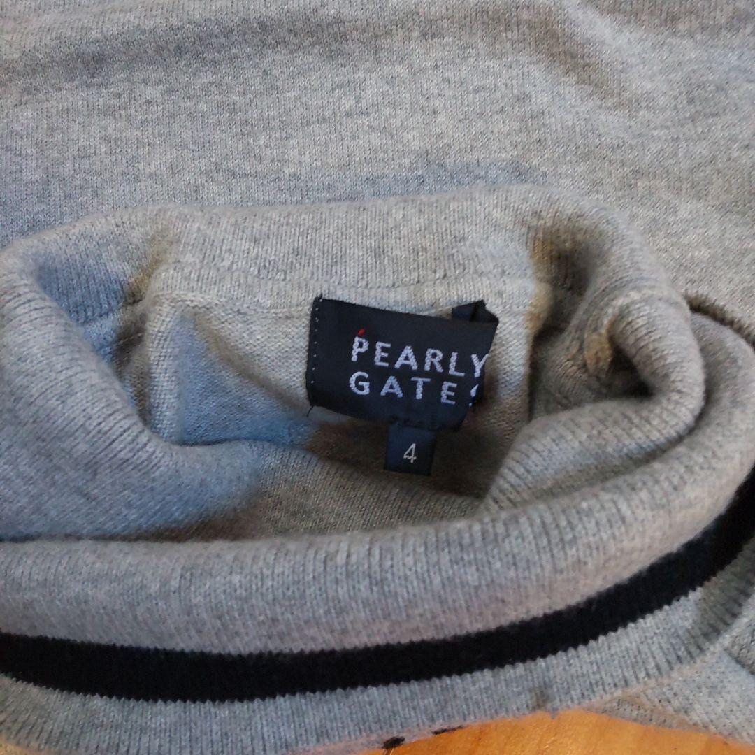 PEARLY GATES タートルネックセーター グレー