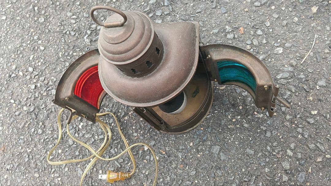 レトロランタン 赤緑レンズ AC電源
