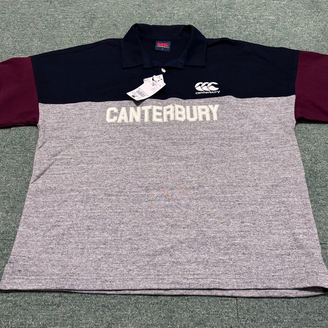 未使用タグ付き　CANTERBURY カンタベリー　長袖ラガーシャツ　XLサイズ