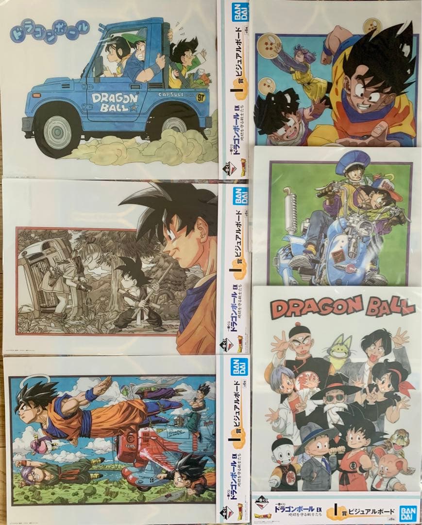 新品 ドラゴンボール 鳥山明 イラスト ビジュアルボード 全6種フルセット