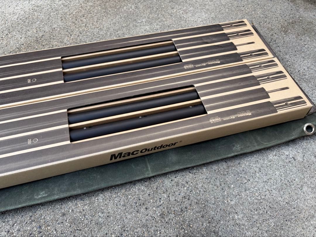 Mac Outdoor マックワン ブラックポール 2本セット タープポール