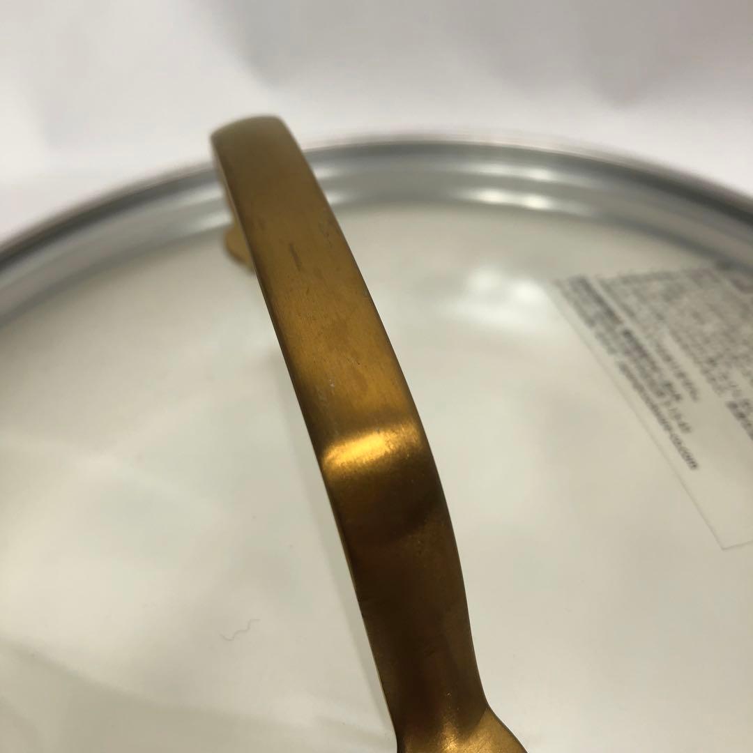 未使用 Greene Pan パドヴァフライパン 20cm ピンク ガラス蓋付き