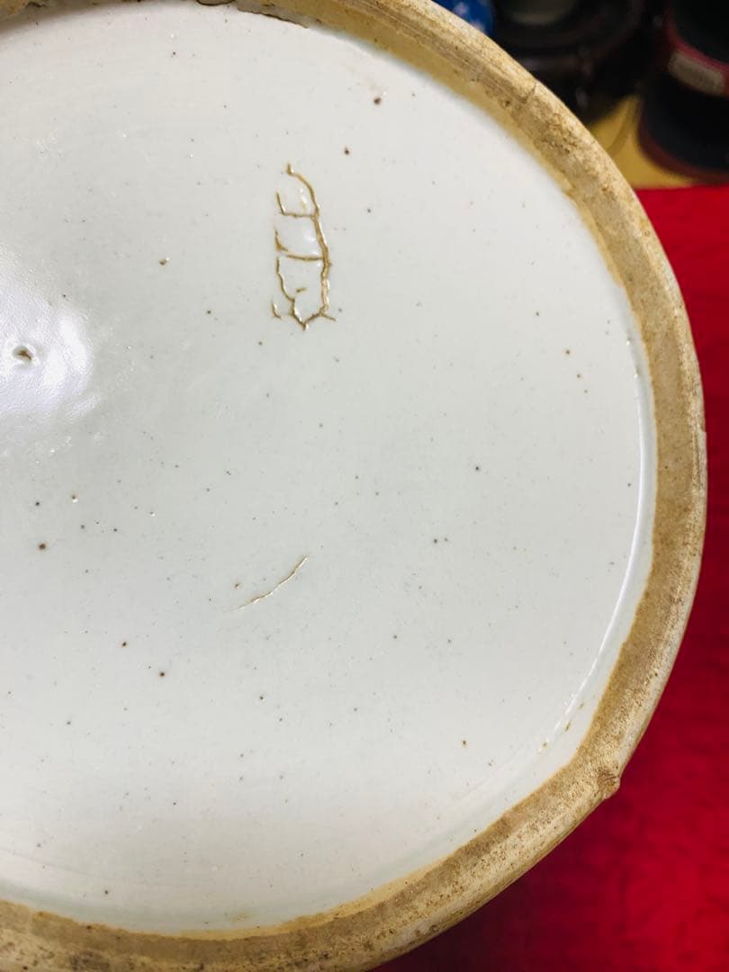 清朝　中国美術　清朝　清時代　白磁　刻人物画天球瓶　花瓶　時代物　古物保証