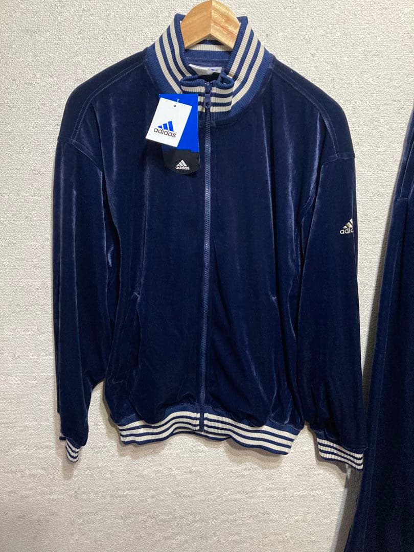 新品 タグ付 90's アディダス ベロア トラックジャケット セットアップ