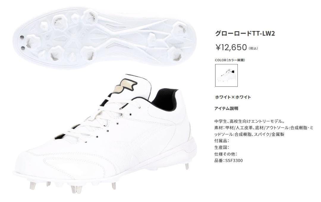 新品未使用 SSK 金具スパイク SSF3300 28.0cm