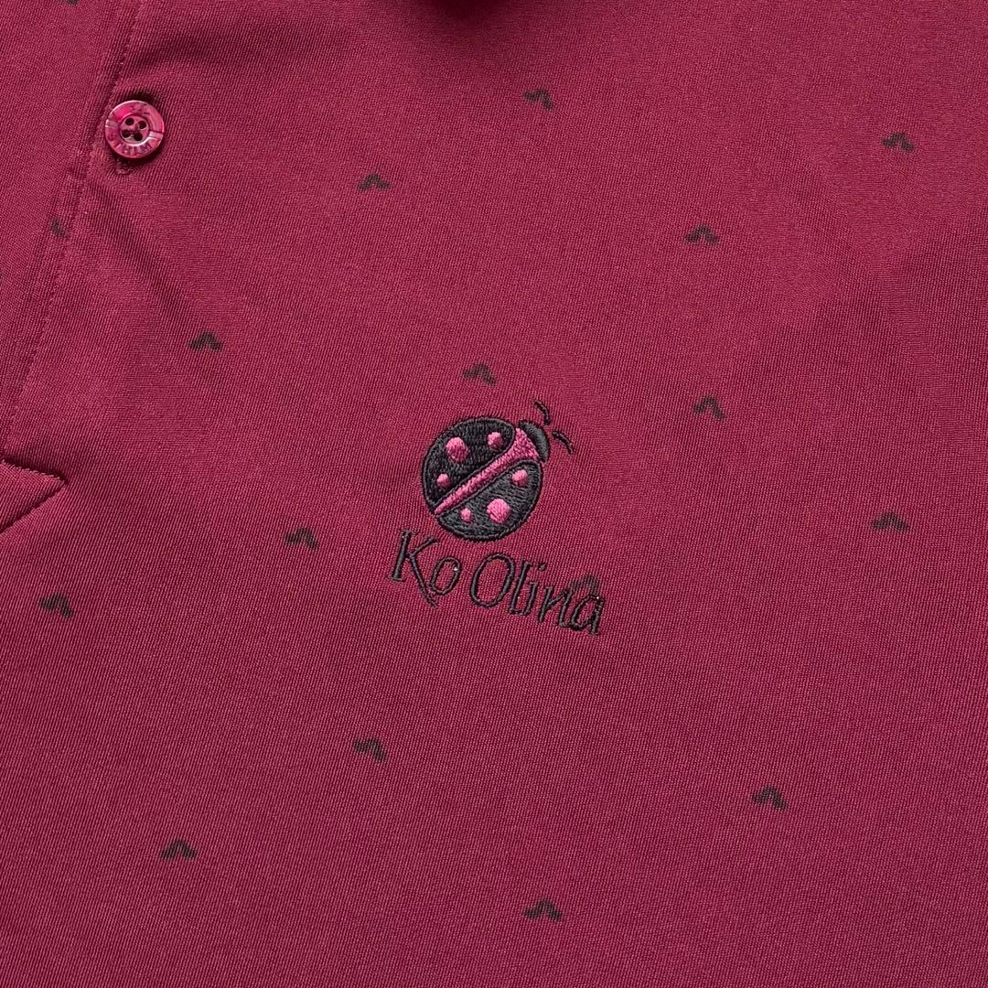 【美品】J.LINDEBERG Ko Olina ブリッジロゴ総柄 ポロシャツ