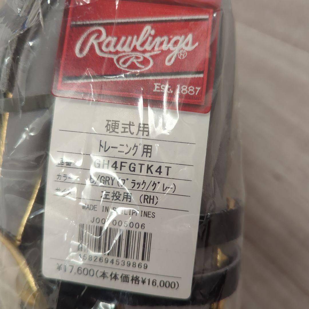 Rawlings 硬式グローブ トレーニンググラブ　ブラックグレー