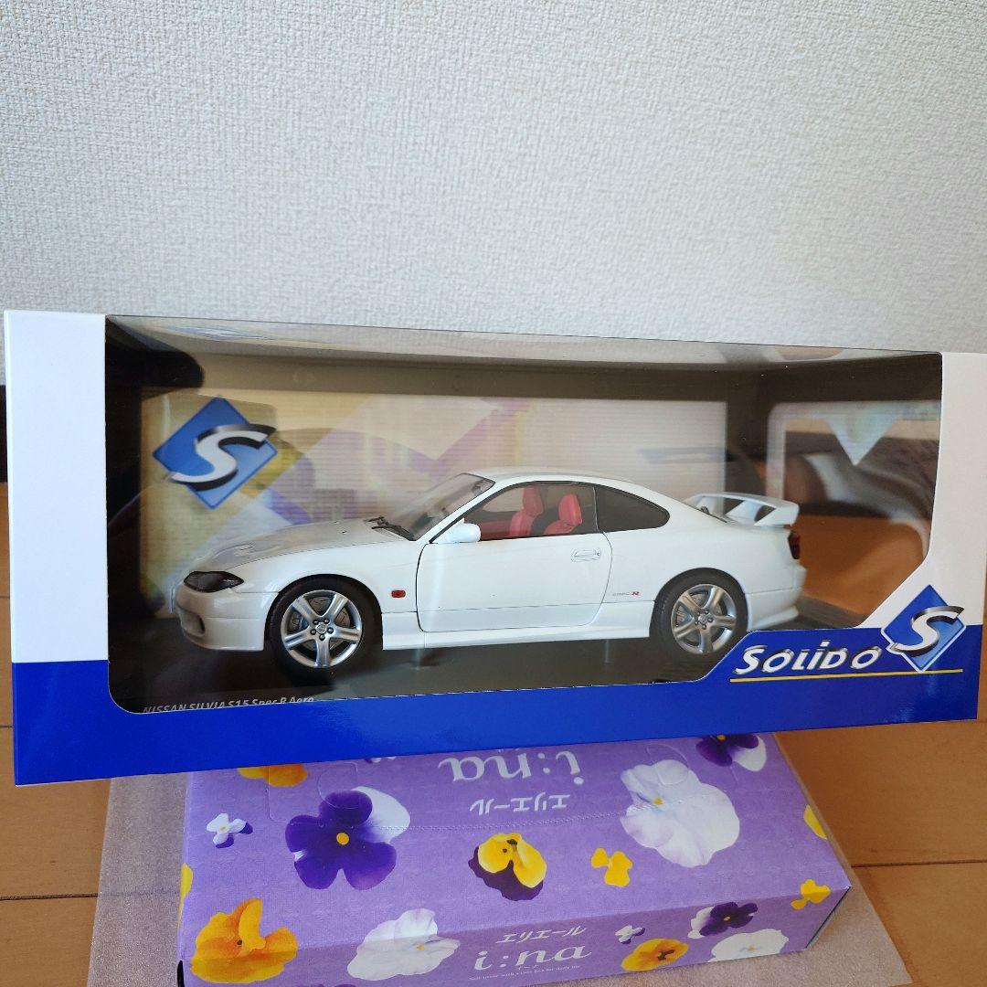 ソリド 1/18 S15 シルビア ホワイト ミニカー　注意点あり