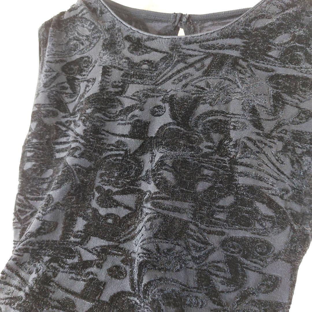 【希少】 GiorgioARMANI　ベロアシルクレオタード　ブラック　M