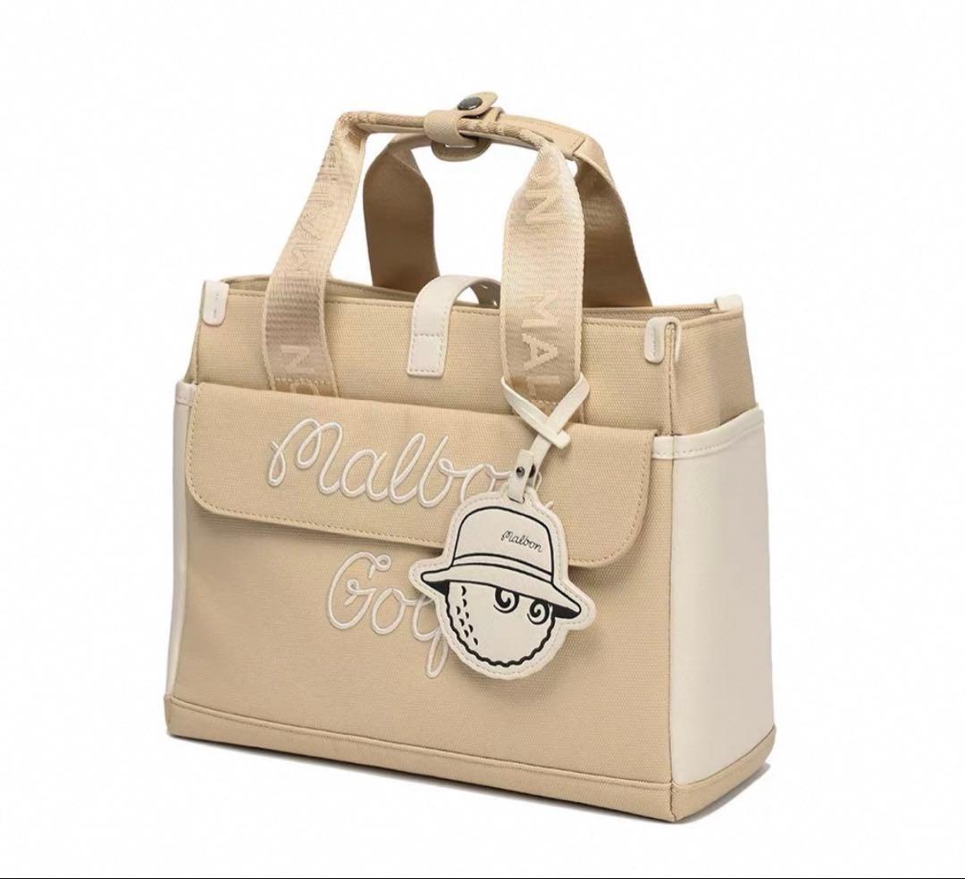 カートバッグ　ベージュ　マルボンゴルフ MALBON GOLF ベージュ