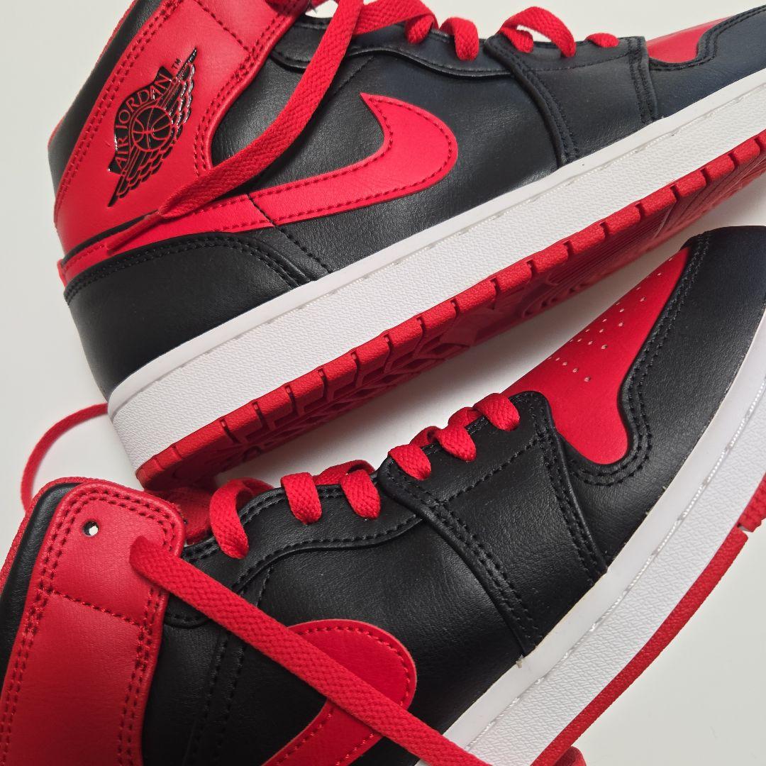 シューズ(男性用) Nike Air Jordan 1 Mid \"Bred Toe\" US10