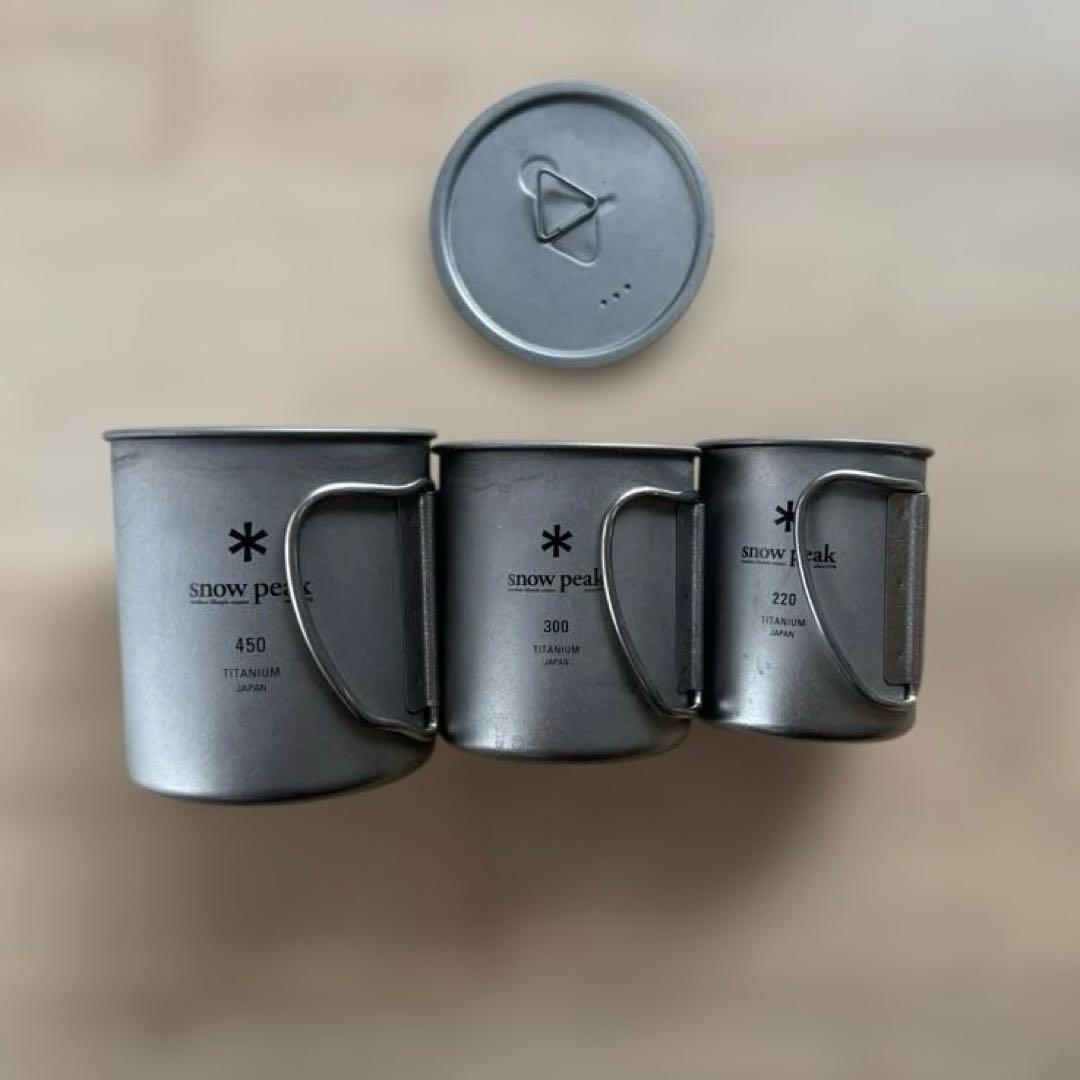  peak チタンマグカップ3個 スタッキング可能