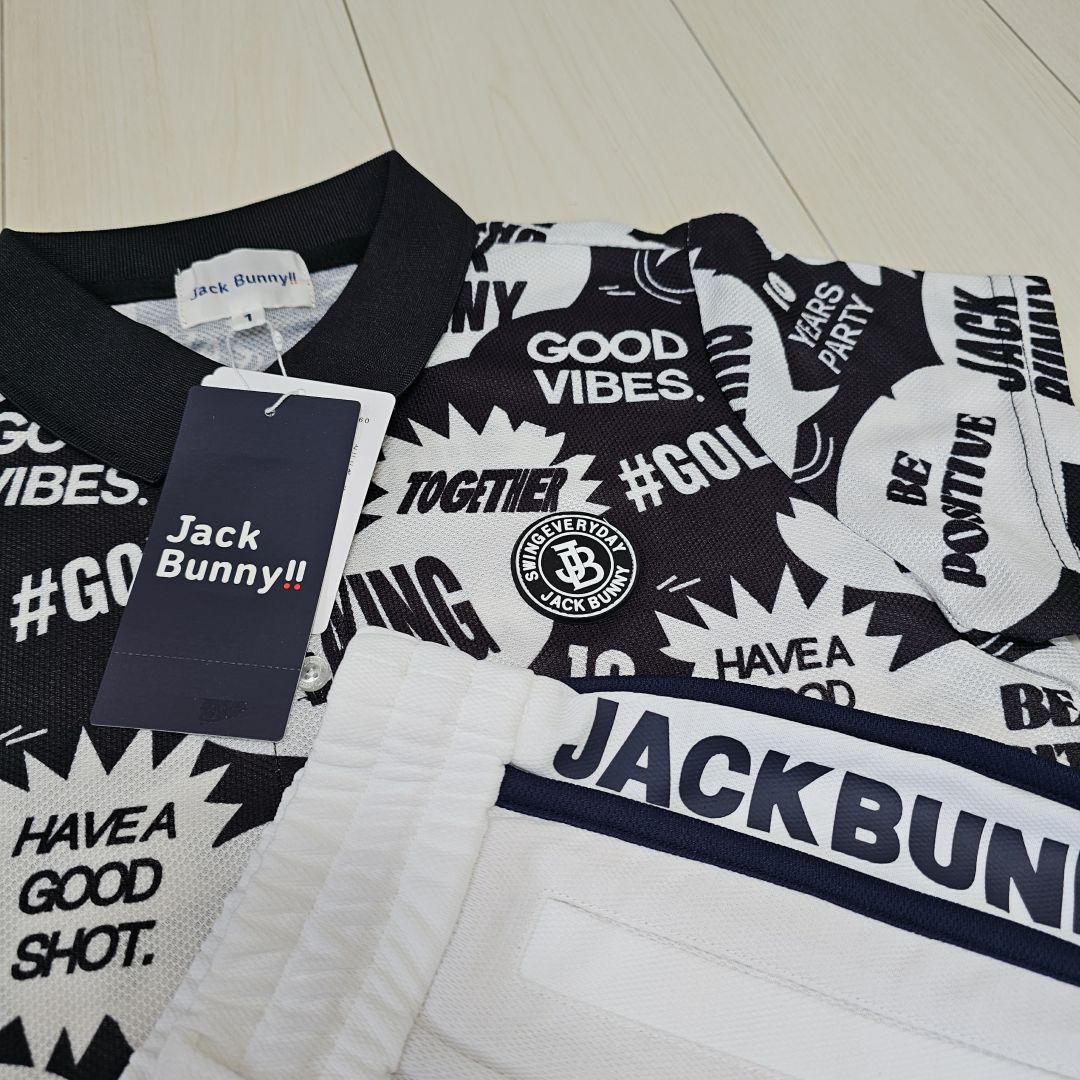 新品タグ付【1】ジャックバニーレディースセットアップ上下春夏半袖ポロシャツパンツ