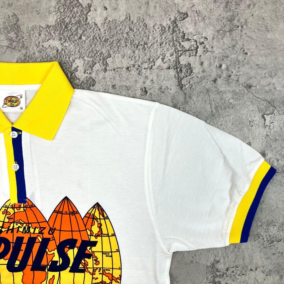 90s 清水エスパルス S-PULSE ポロシャツ 古着 レトロ ホワイト M
