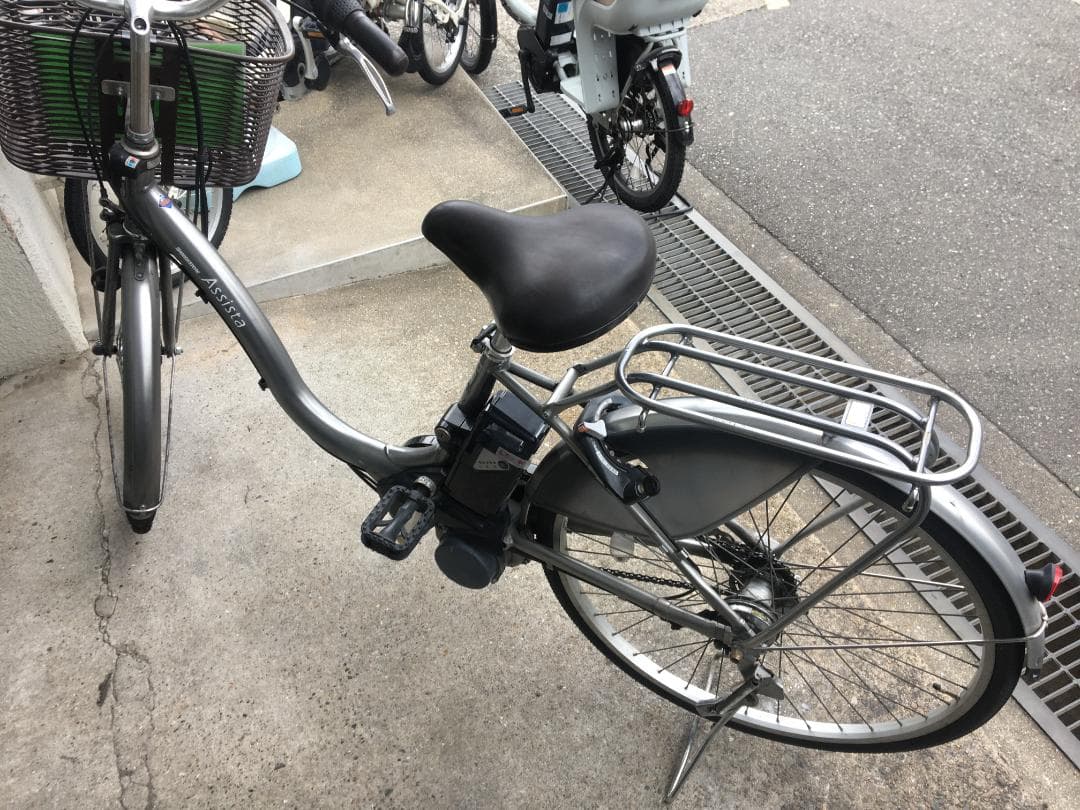 地域限定送料無料　アシスタ　6,6AH　子供乗せ　シルバー　神戸市　電動自転車