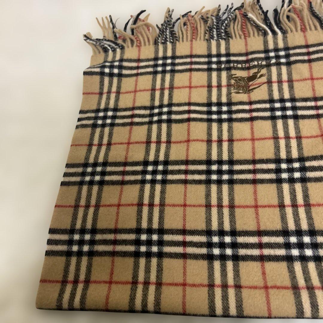 【極美品】バーバリー　膝掛け　65×120cm ウール　ノバチェック