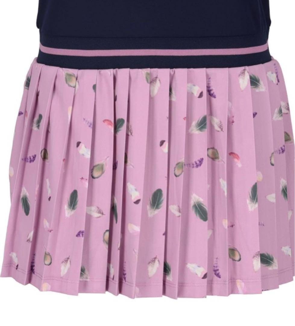 No.780 FILA ふわふわフェザー模様のワンピース☆スモーキーpink