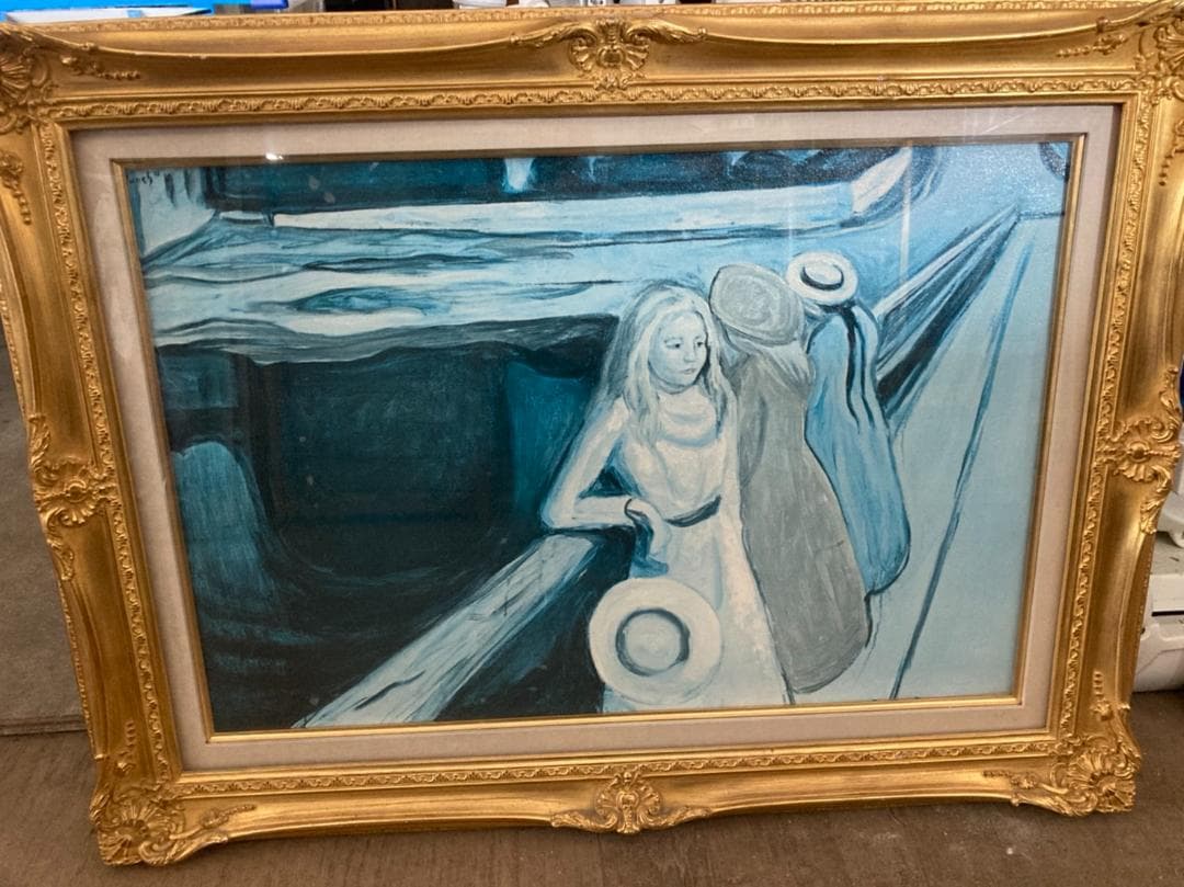 橋の上の少女　ムンク　絵画　複製画