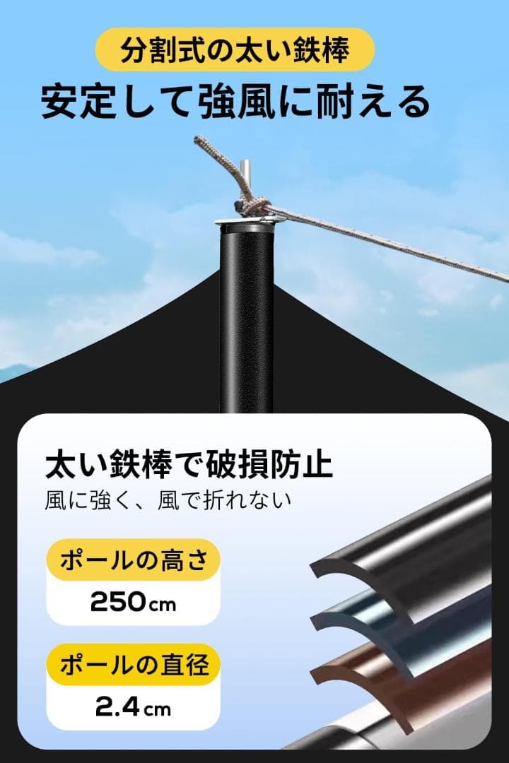 ヘキサタープ タープ 天幕 大型 防水タープ 日除け 軽量 3mx4.5m