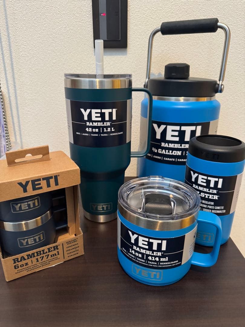 日本未発売YETIイエティ ランブラー14oz マグ2.0ビッグウェーブブルー