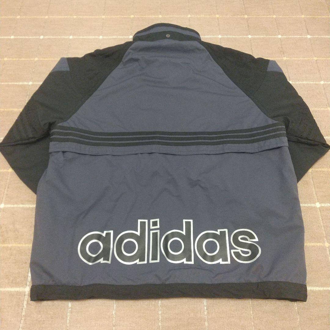 【adidas】フード付きウェア美品・ダークグレー/ブラック【上下セット】