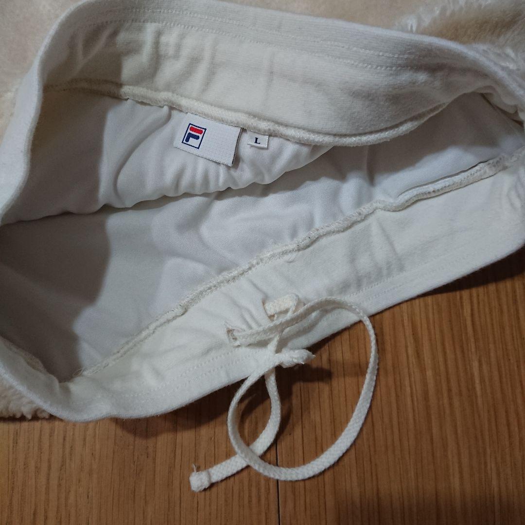 FILA フェイクファール ボア スコート Lサイズ