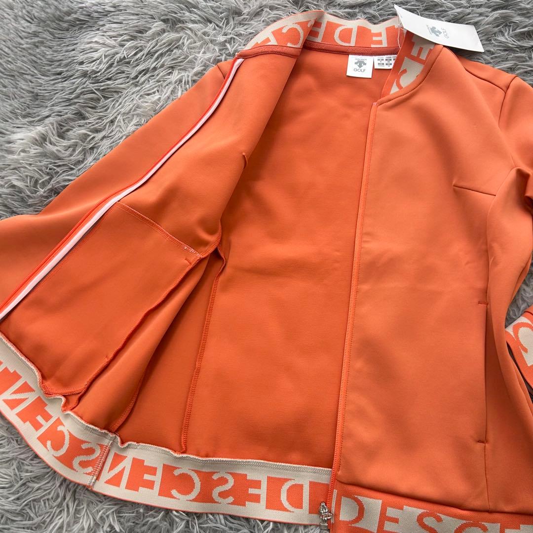 ちゃこ　新品　デサントゴルフ　ジャケット　ダンボールニット　オレンジ　防風