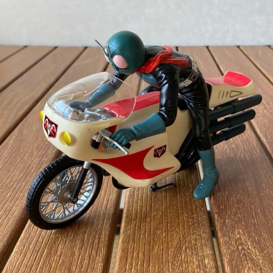 TS70 仮面ライダー 旧1号 旧サイクロン号 フィギュア 1999年製 当時物