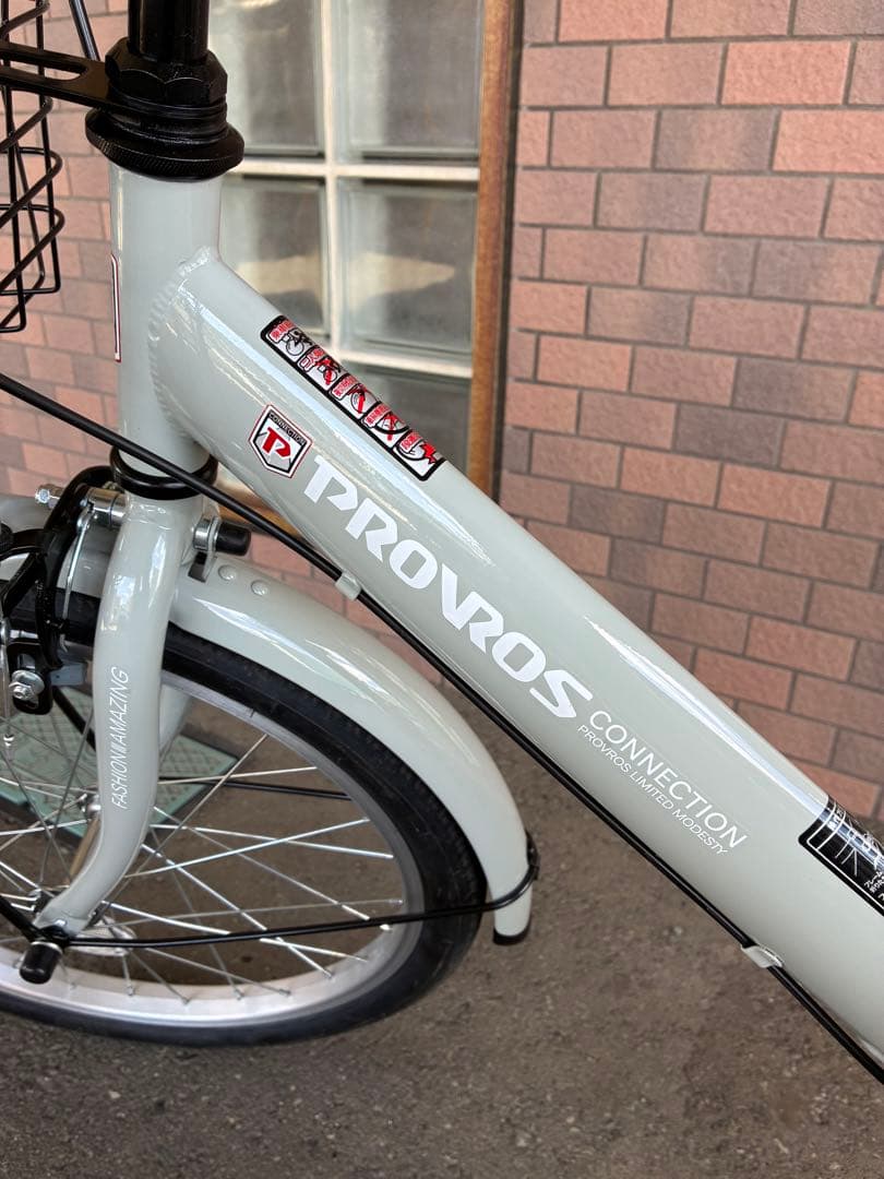 PROVOS 折りたたみ自転車 クレヨン　カゴ付き　美品