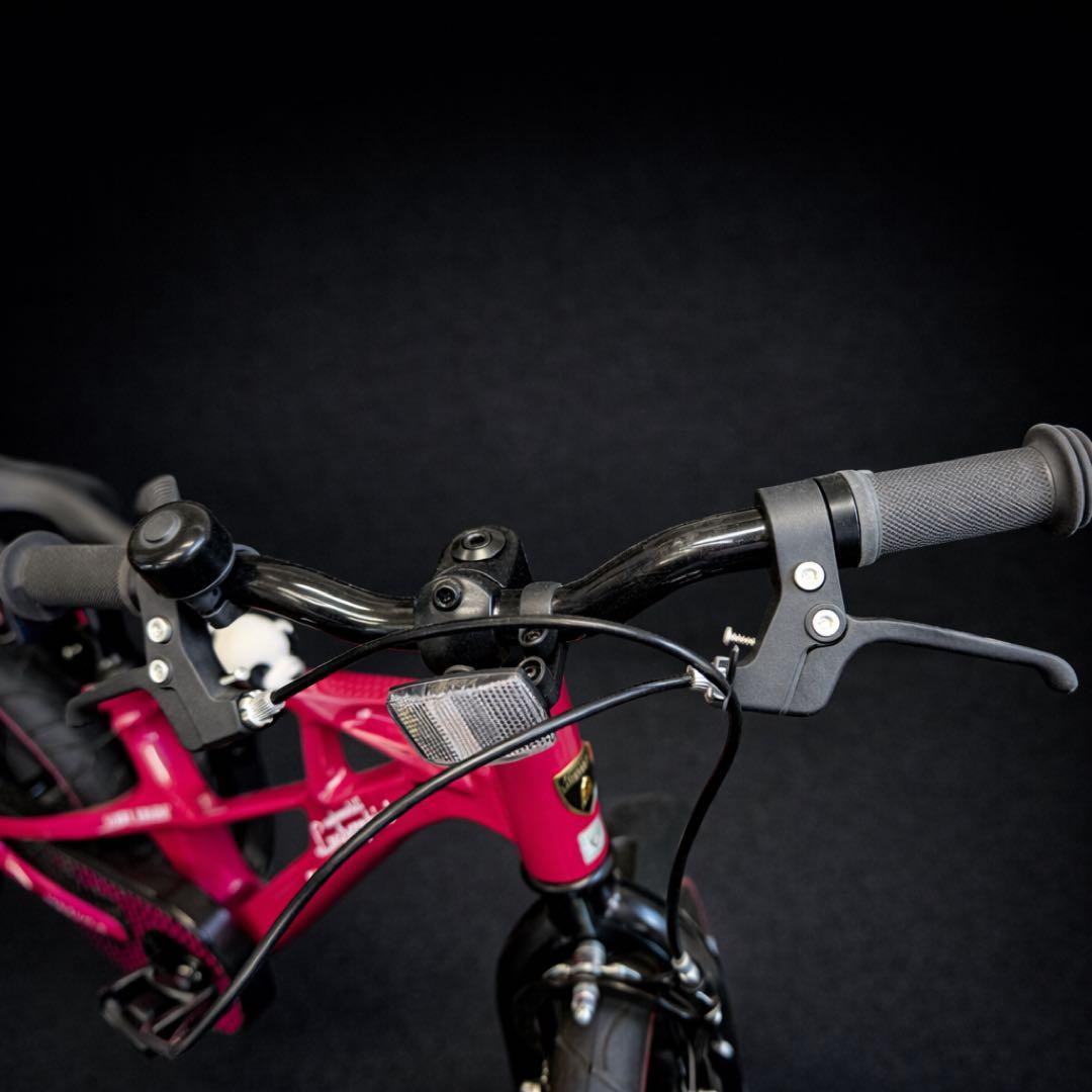 ランボルギーニ 子供用自転車 14インチ 補助輪付き 美品 ピンク キッズバイク