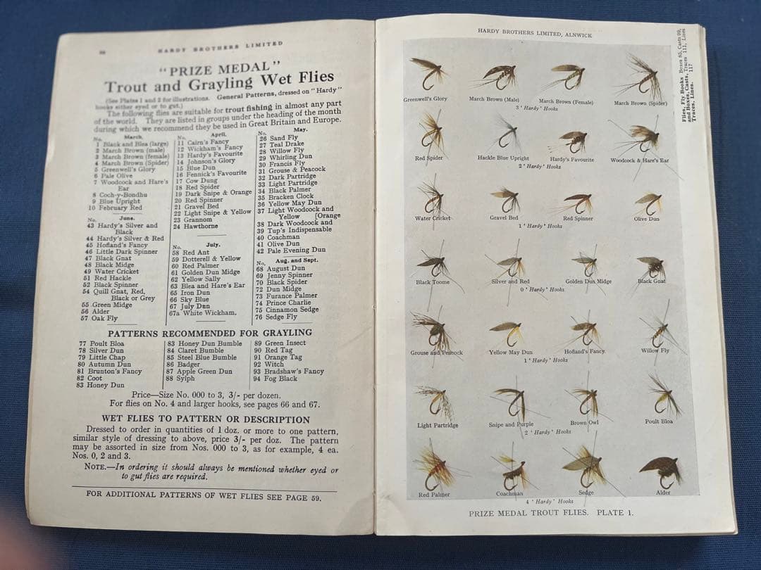 ルアー・フライ Hardy Anglers Guide 53rd EDITION 1931