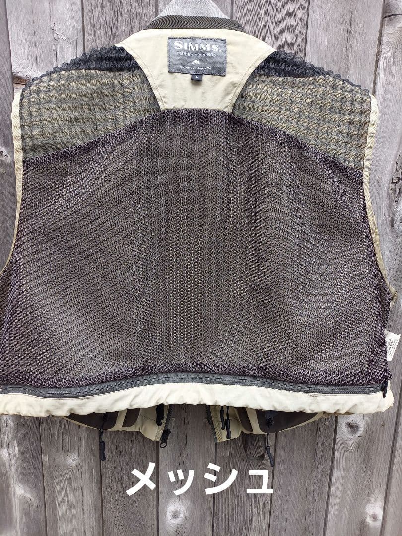 SIMMS シムス　フィッシングベスト L ITOCRAFTワッペン付き