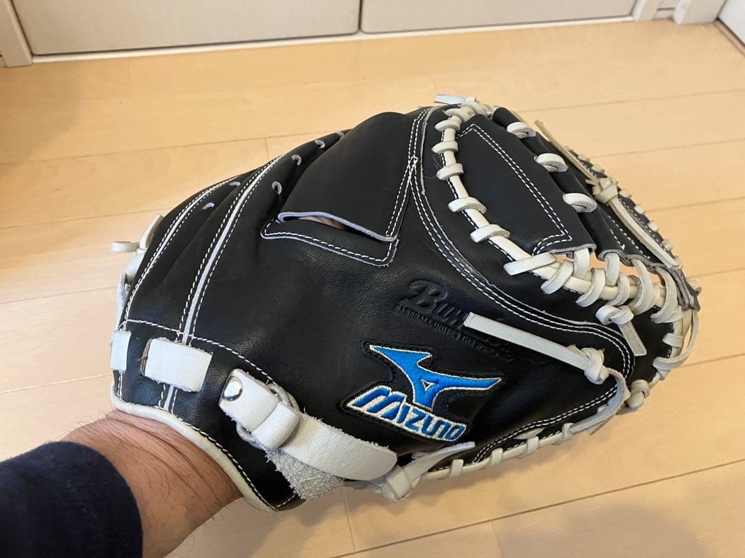 Mizuno 軟式キャッチーミットBuw League 黒/白