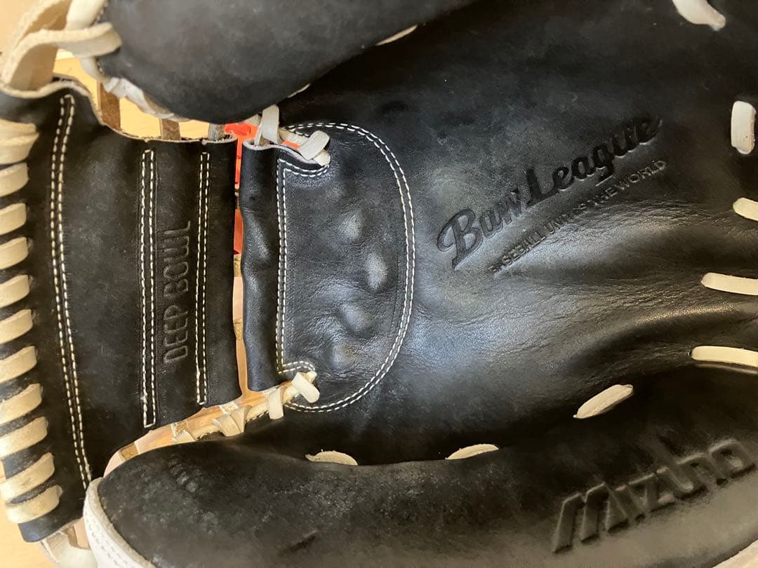 Mizuno 軟式キャッチーミットBuw League 黒/白